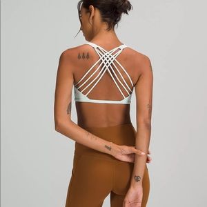 Lululemon White Free to Be Wild Bra